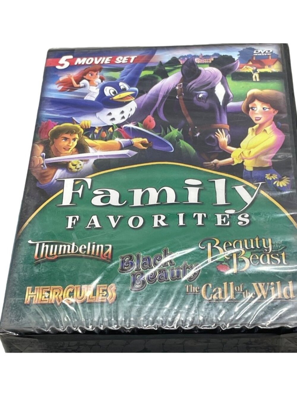 Family favorites DVD set cartoon New Thumbelina Hercules Black Beauty READ NEW